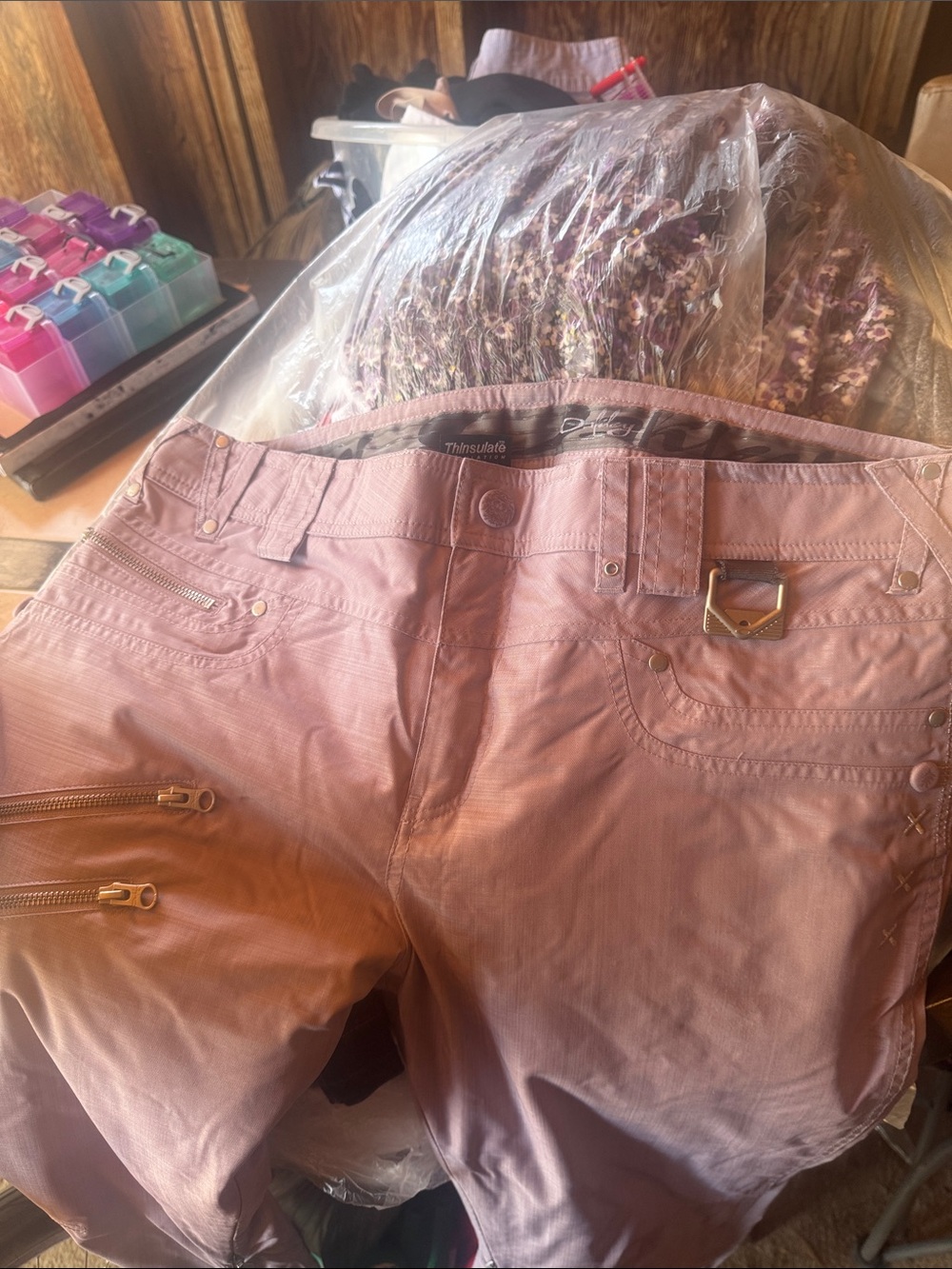 Oakley Women's Dusty Rose Wide Leg Pants with Zip Details